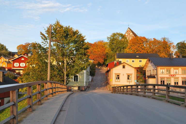 Porvoo näkymä puutaloista